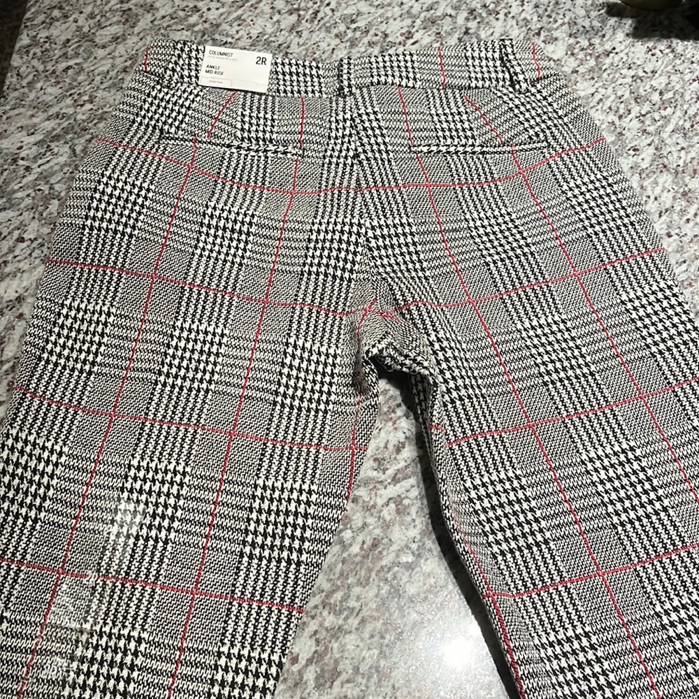 Express columnist ankle mid rise plaid pants in size 2R
